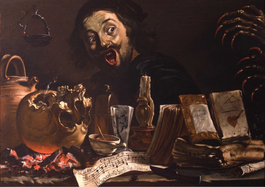 13. Van Laer-autoportrait avec scène de magie