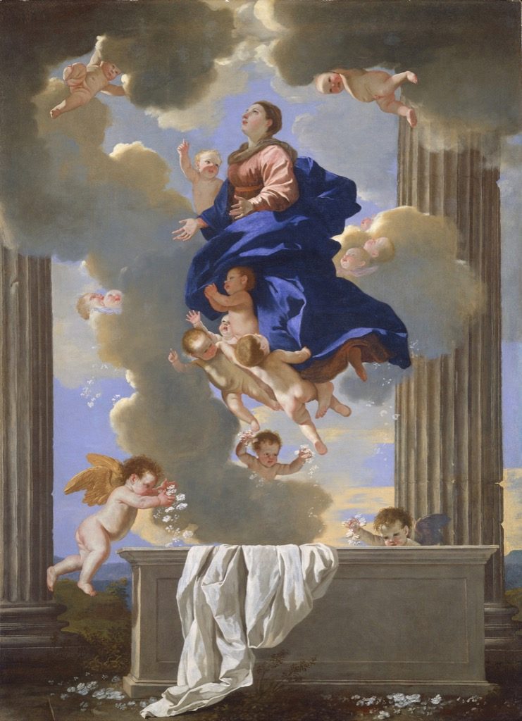 "the Assumption of the Virgin" with the famous bleu Poussin,© National Gallery of Art, Washington