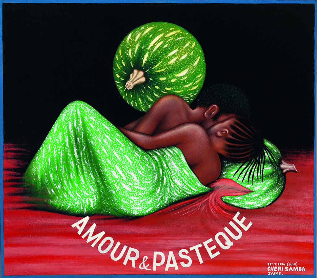 Chéri Samba, "Amour et pastèque", 1984