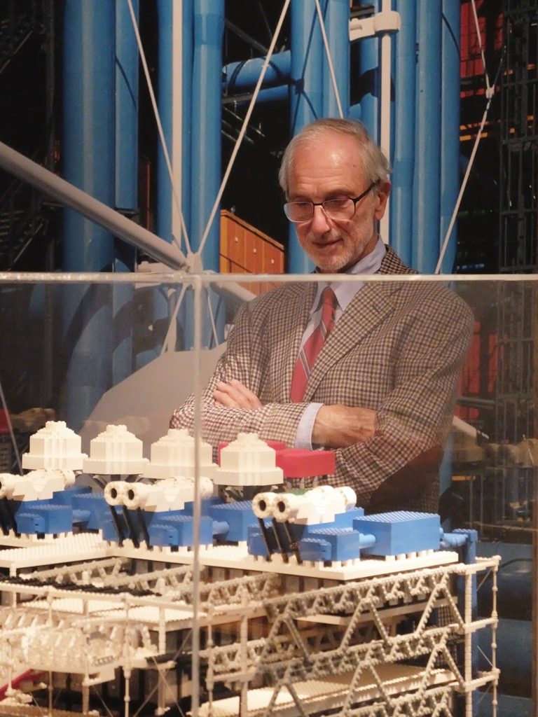 Renzo Piano at Centre Pompidou, on elf his first buildings with Richard Rogers