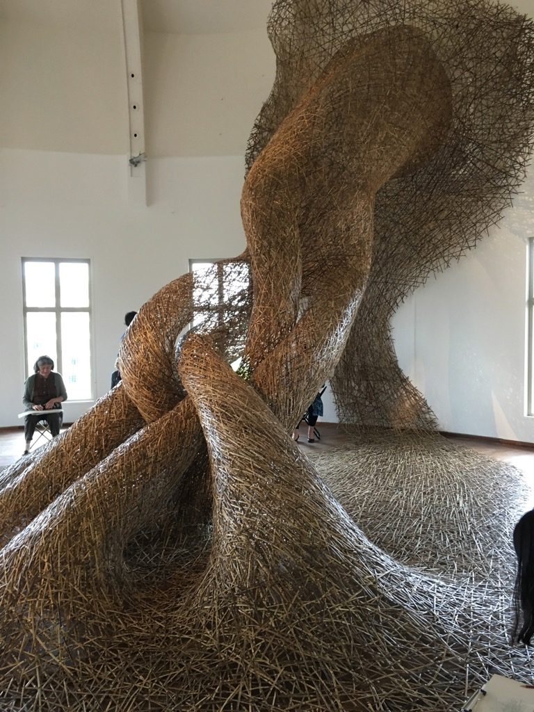 Tanabe Shouchiku III's installation with 8 000 bamboos is striking