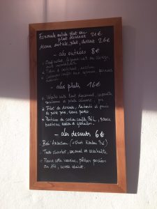A changing menu for 30€
