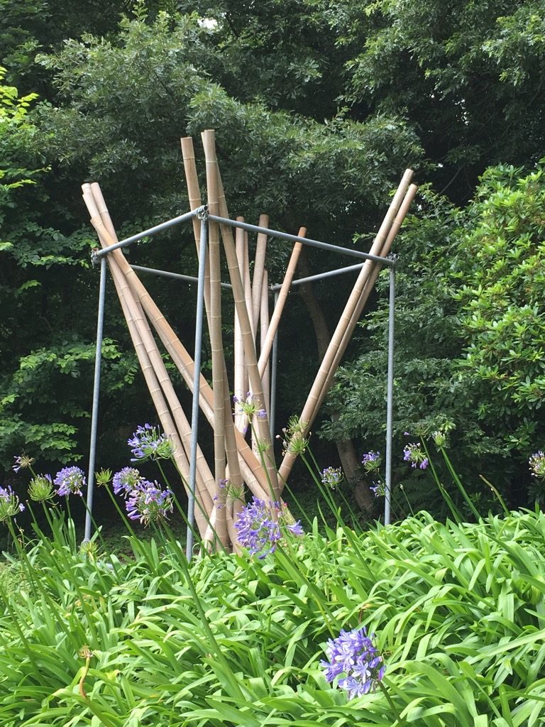 Kishio Suga, Untitled, a bamboo poles cage