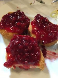 Cheese croquettes with cranberry jam