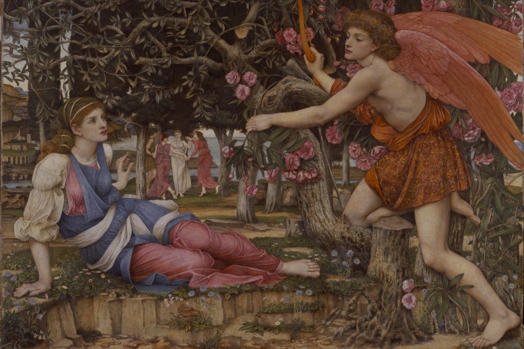 John Roddam Spencer Stanhope, Love and the young girl, 1877, Fine Art Museum San Francisco