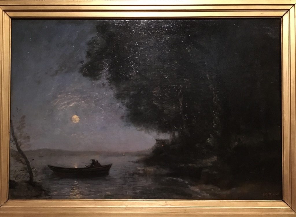 Jean Baptiste Corot, "The lake, night effect" 