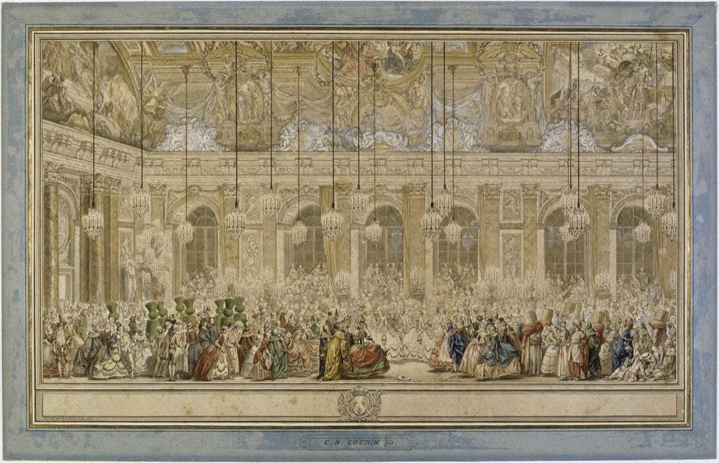 Charles Nicolas Cochin le jeune, Masked ball given for the wedding of the Dauphin, 1745
